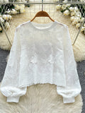 Simple Puff-Sleeve Blouse