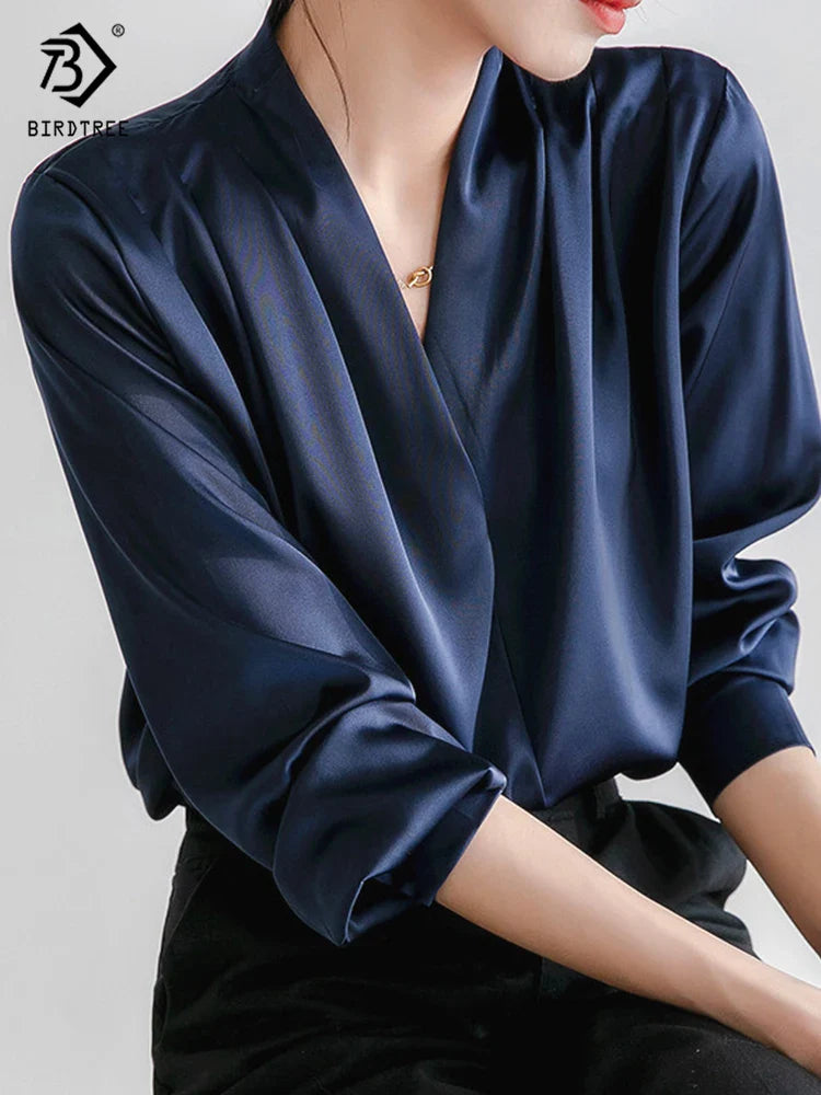 Feminine Draped Blouse