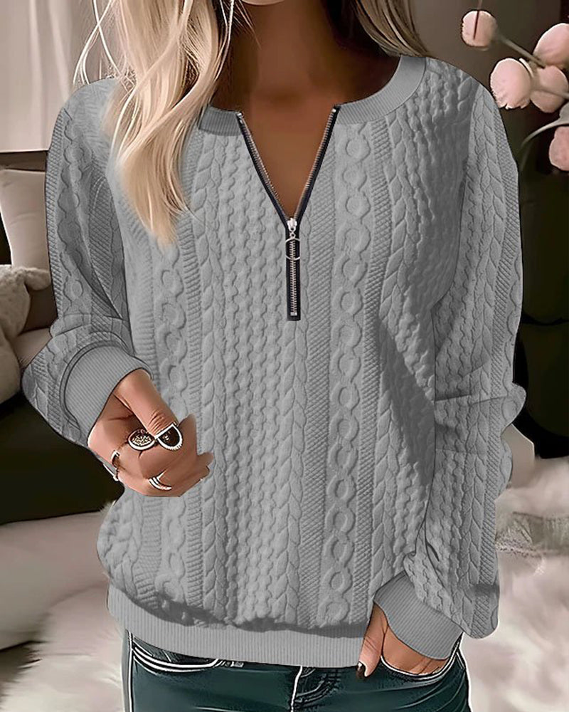 Textured Cable Sweater