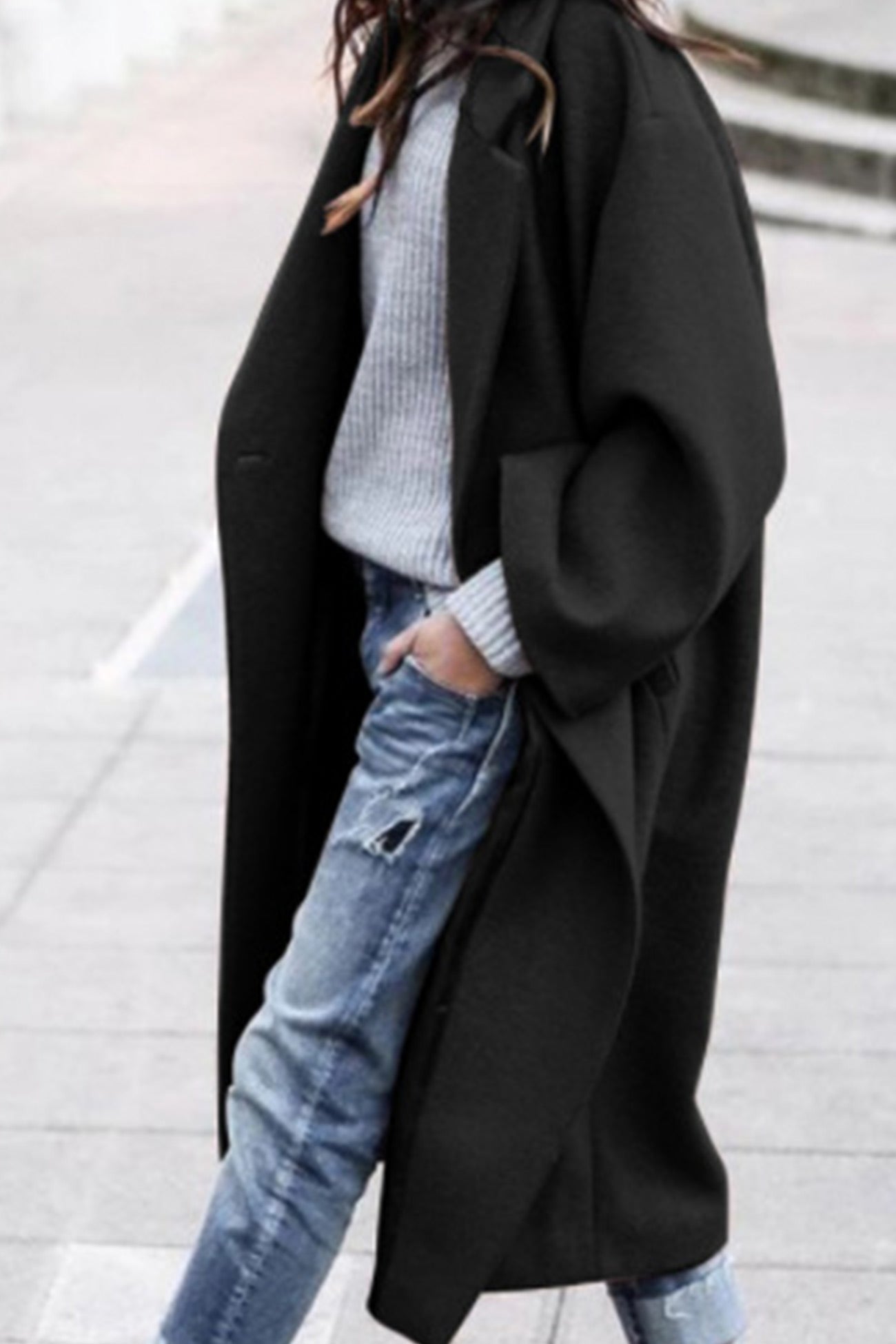 Layered Belted Coat