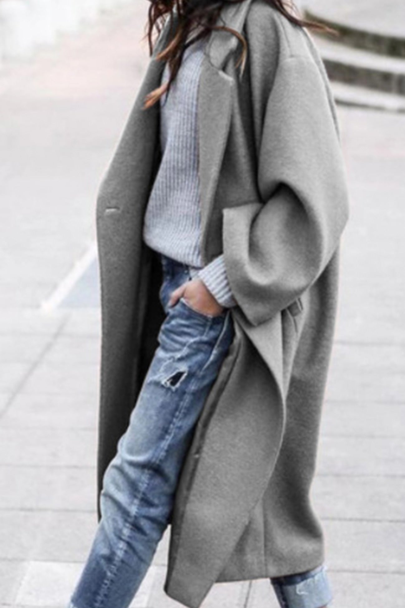 Layered Belted Coat