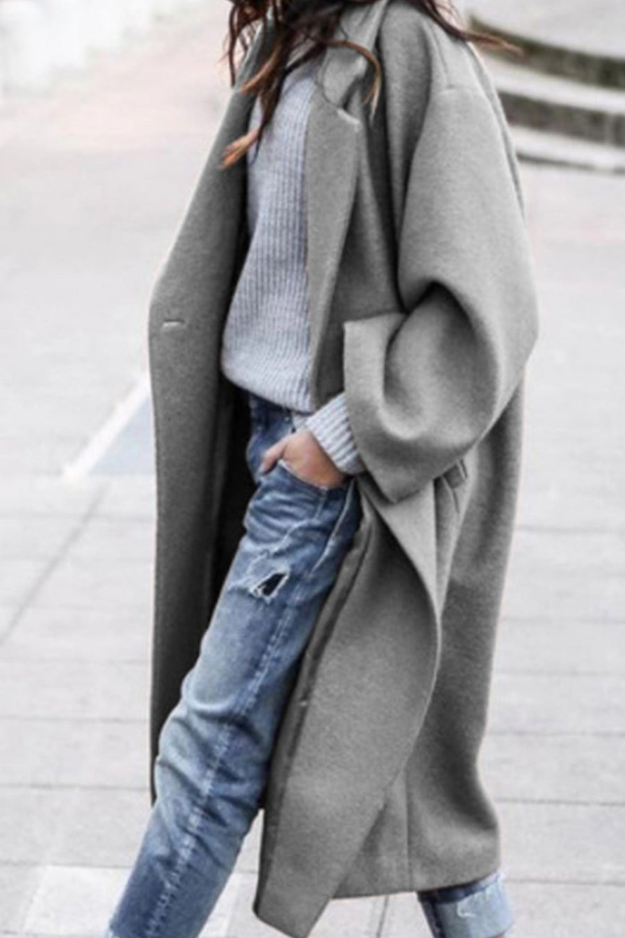 Layered Belted Coat