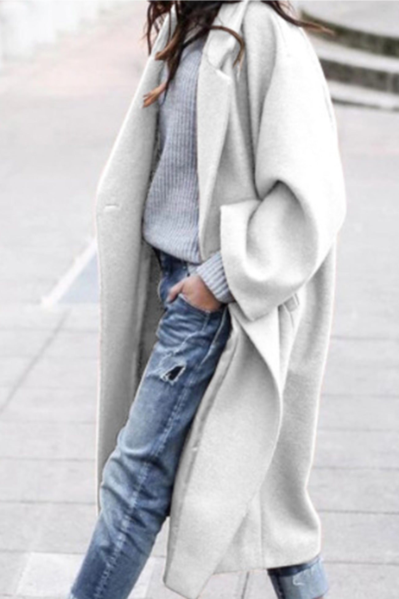 Layered Belted Coat
