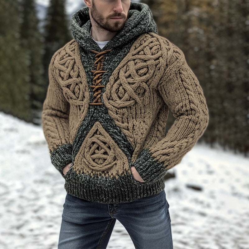 Textured Buttoned Sweater