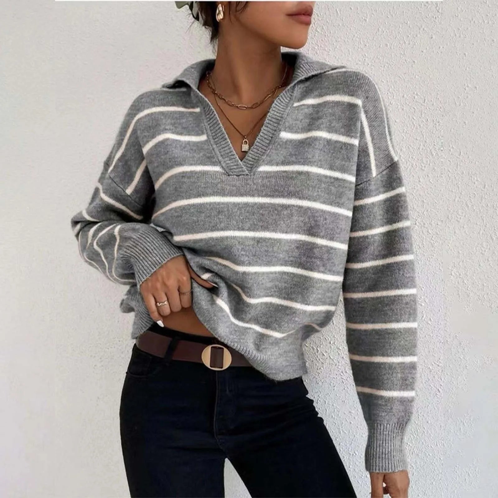 Casual Ribbed Sweater