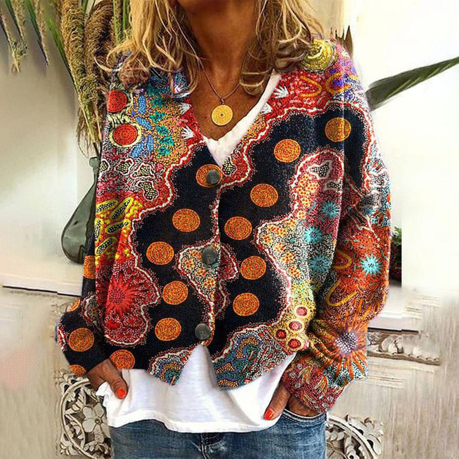 Textured Buttoned Sweater