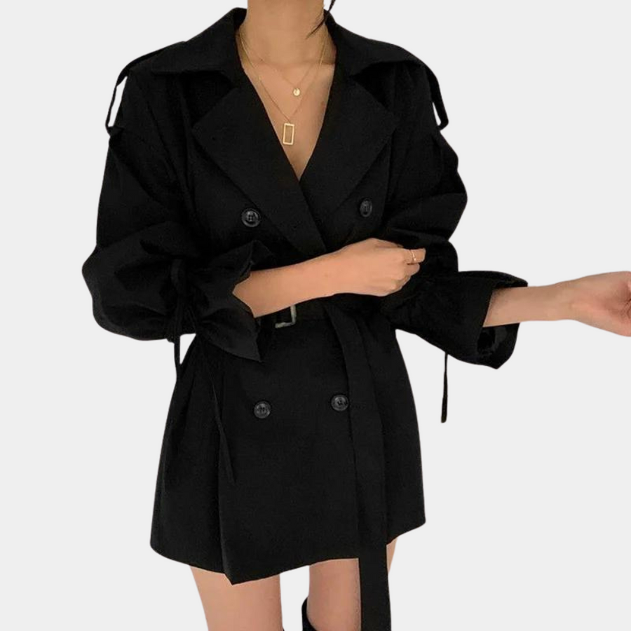 Layered Buttoned Coat