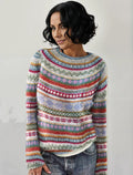 Textured Striped Sweater