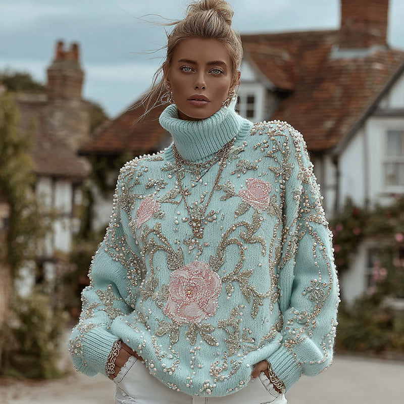 Textured Cropped Sweater