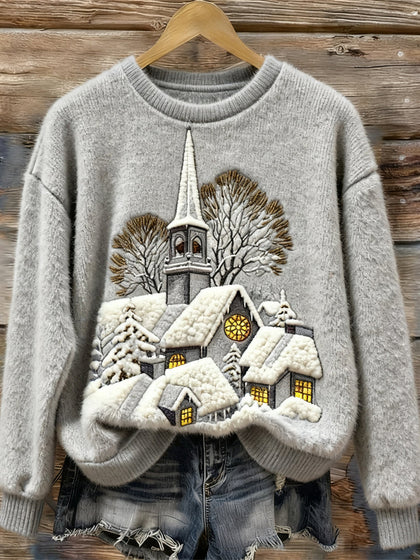Textured V-Neck Sweater