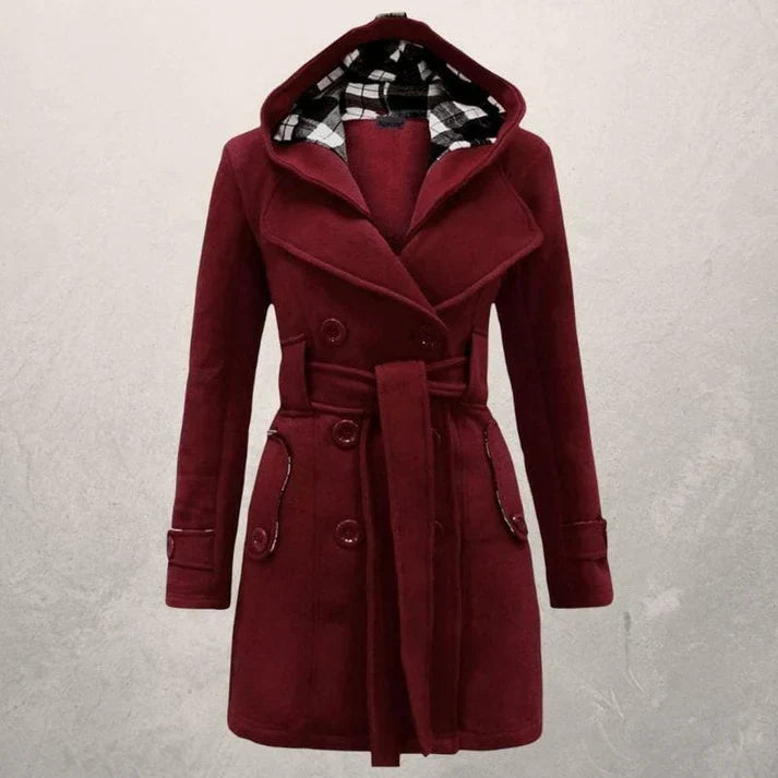 Layered Double-Breasted Coat