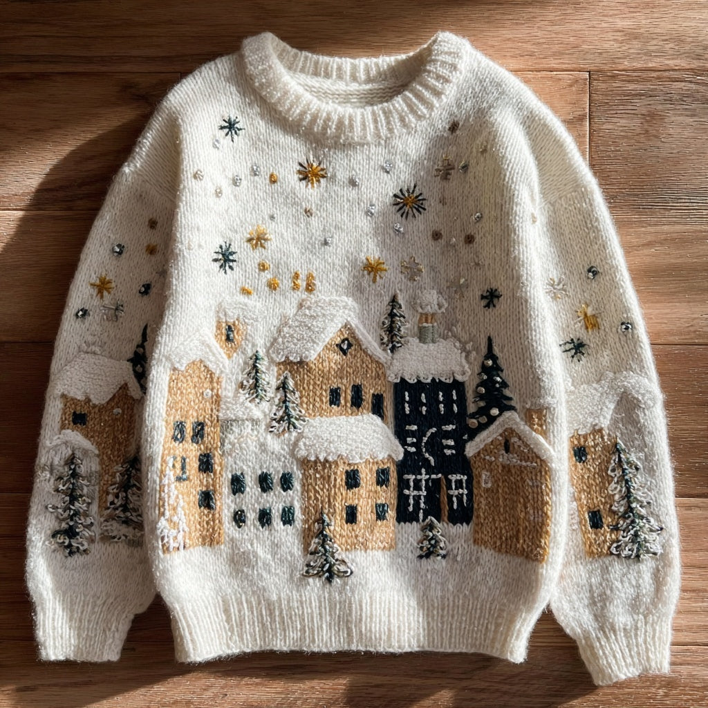 Textured Buttoned Sweater