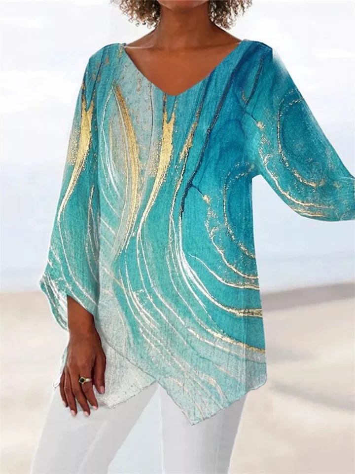 Elegant Draped Blouse
