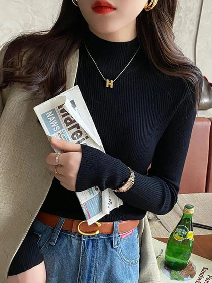 Casual Cropped Sweater