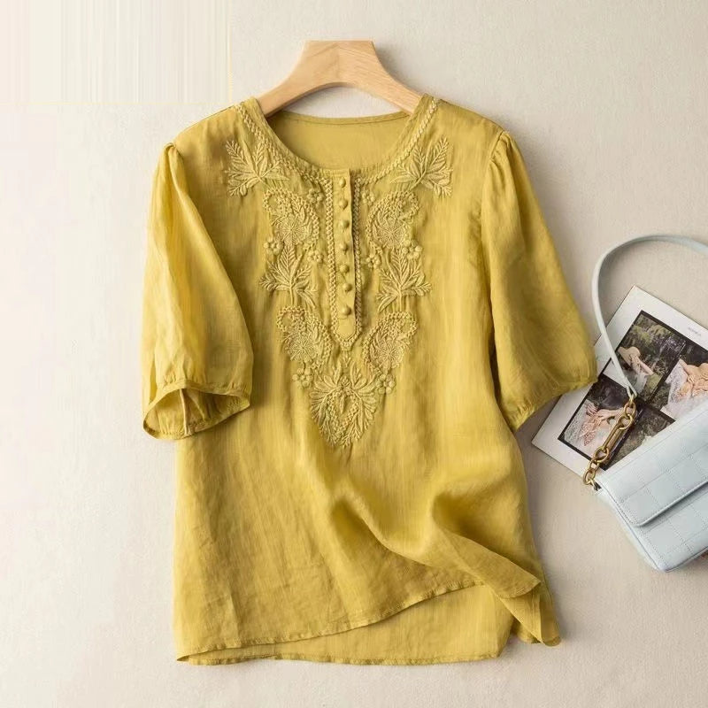 Garden Buttoned Blouse
