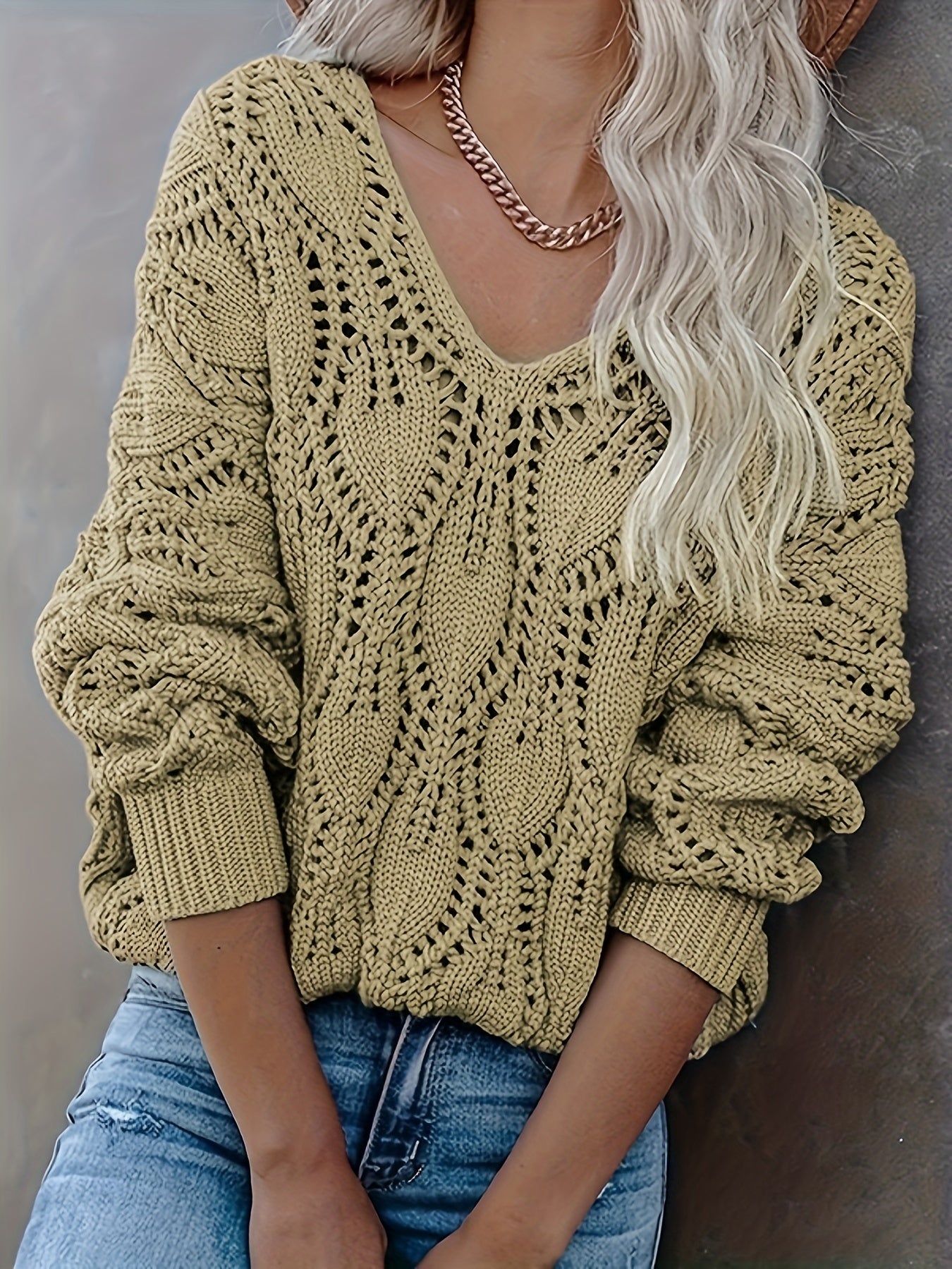 Textured Cable Sweater