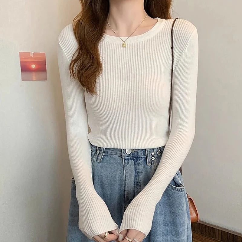 Casual Cropped Sweater