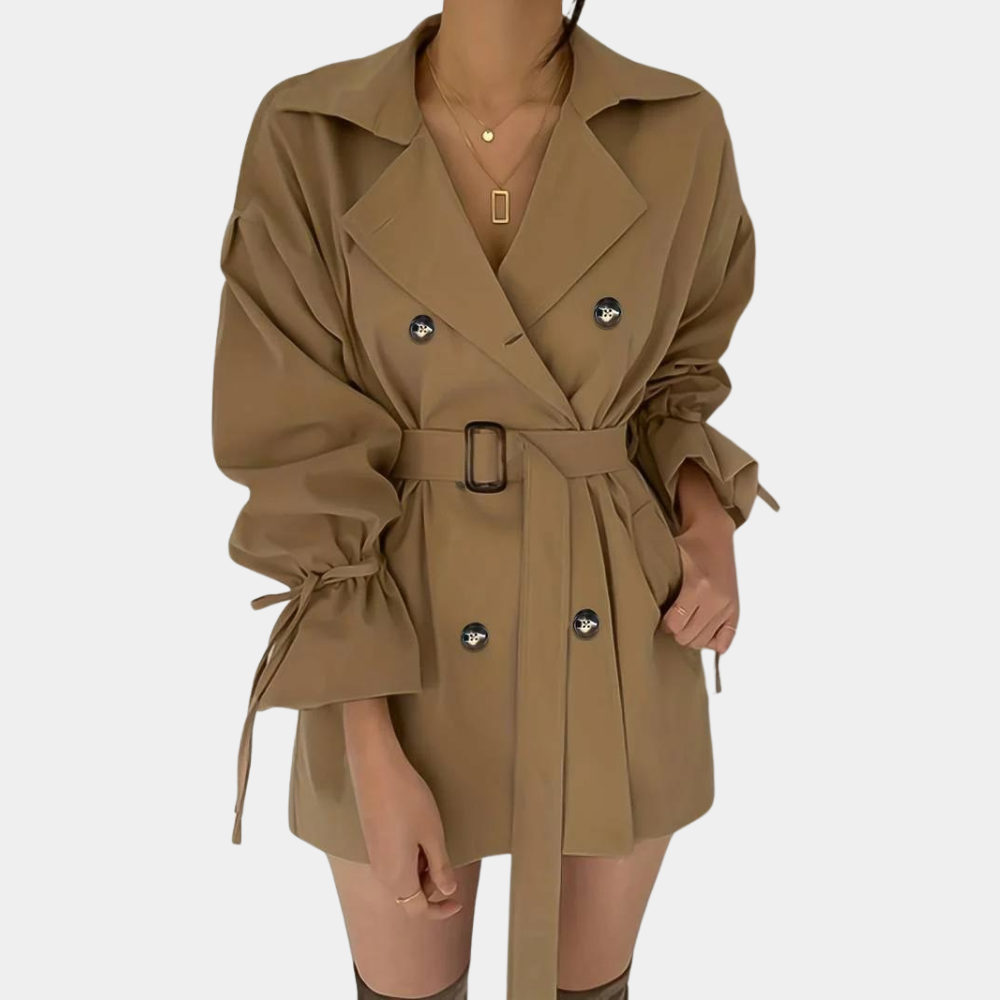 Layered Buttoned Coat