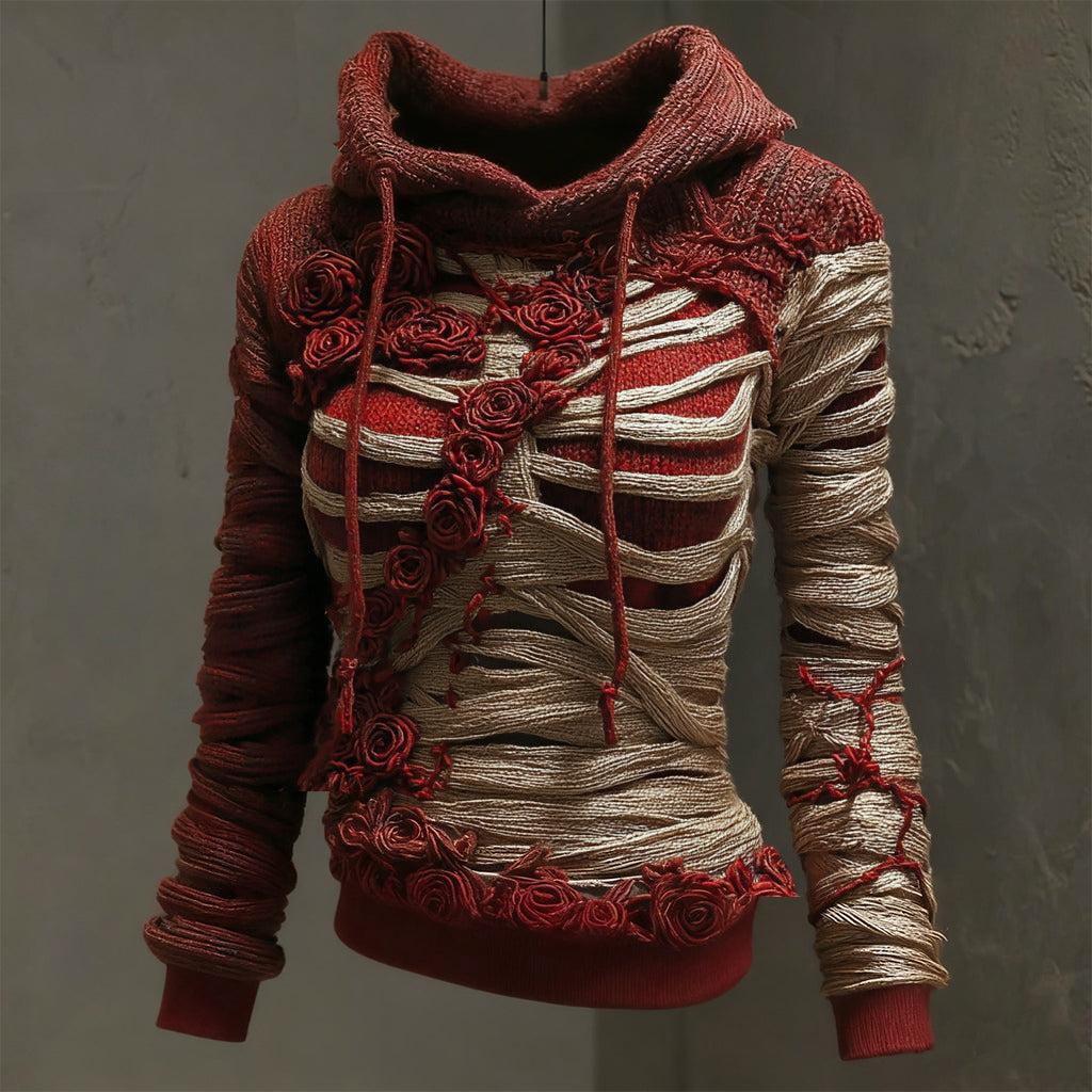 Textured Buttoned Sweater