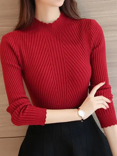 Casual Ribbed Sweater