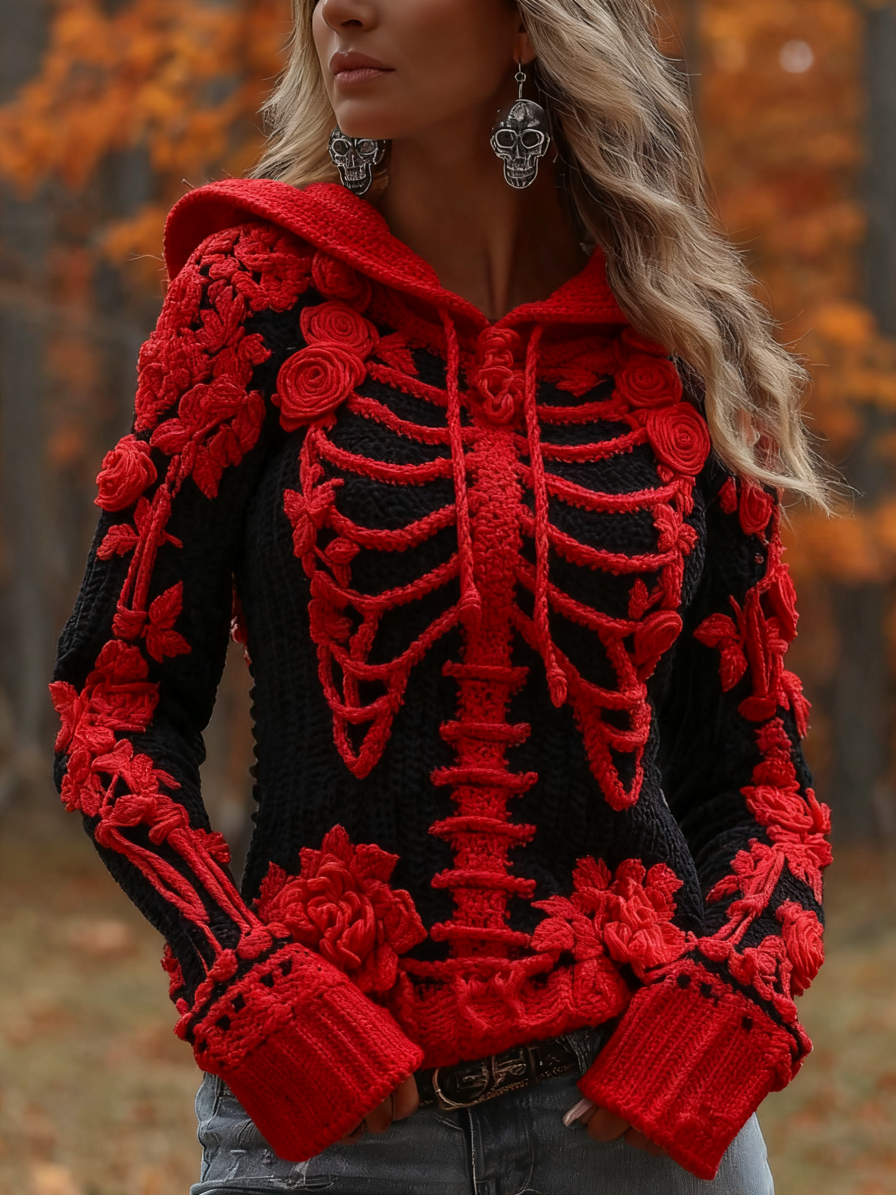 Textured Buttoned Sweater