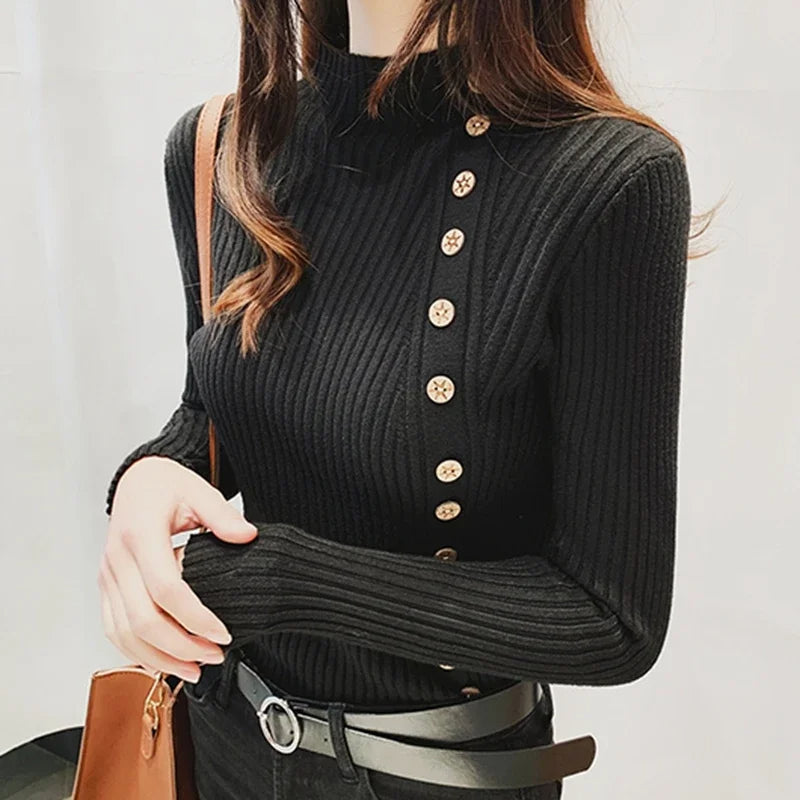 Casual Buttoned Sweater