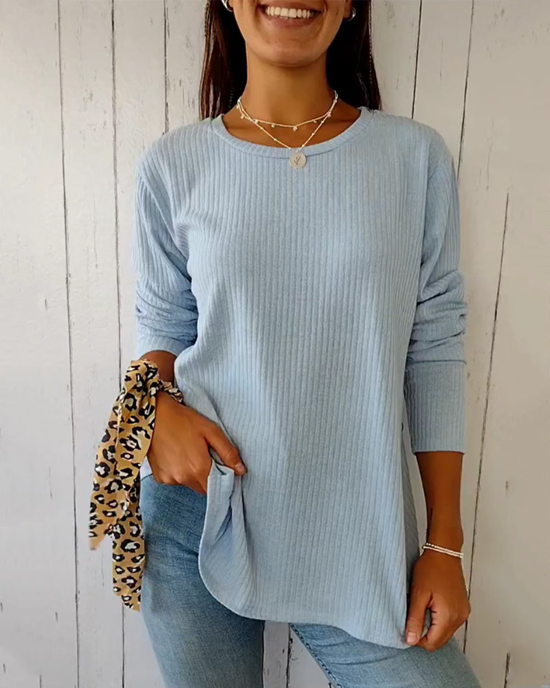 Textured Ribbed Sweater