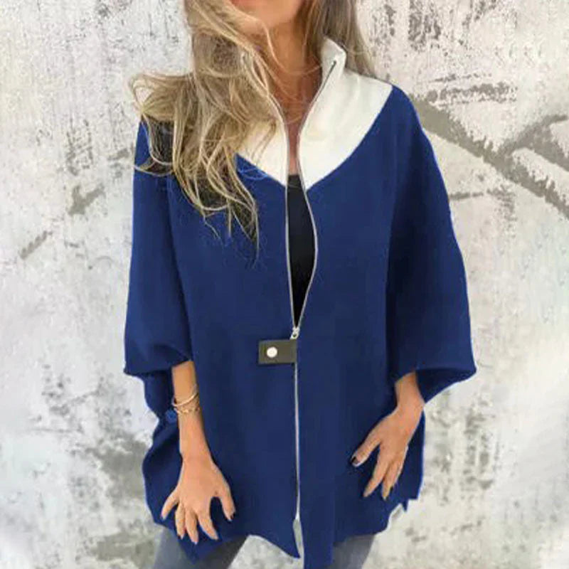 Layered Double-Breasted Coat