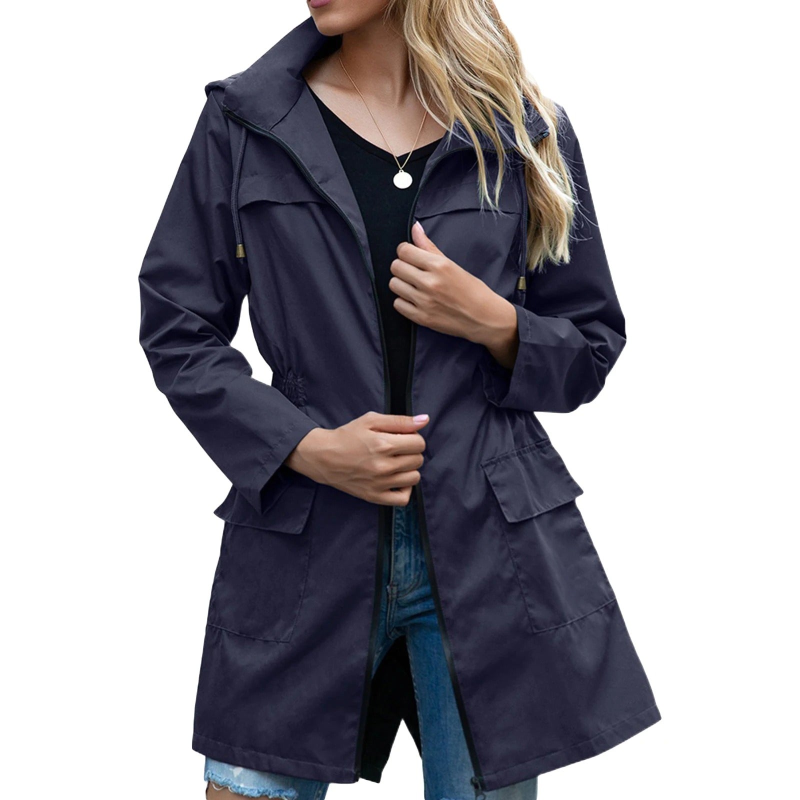 Layered Double-Breasted Coat