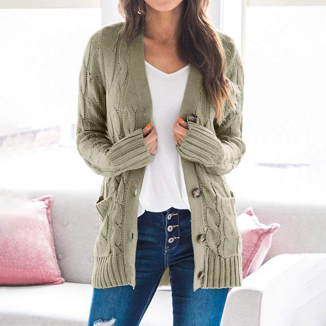 Everyday Buttoned Sweater
