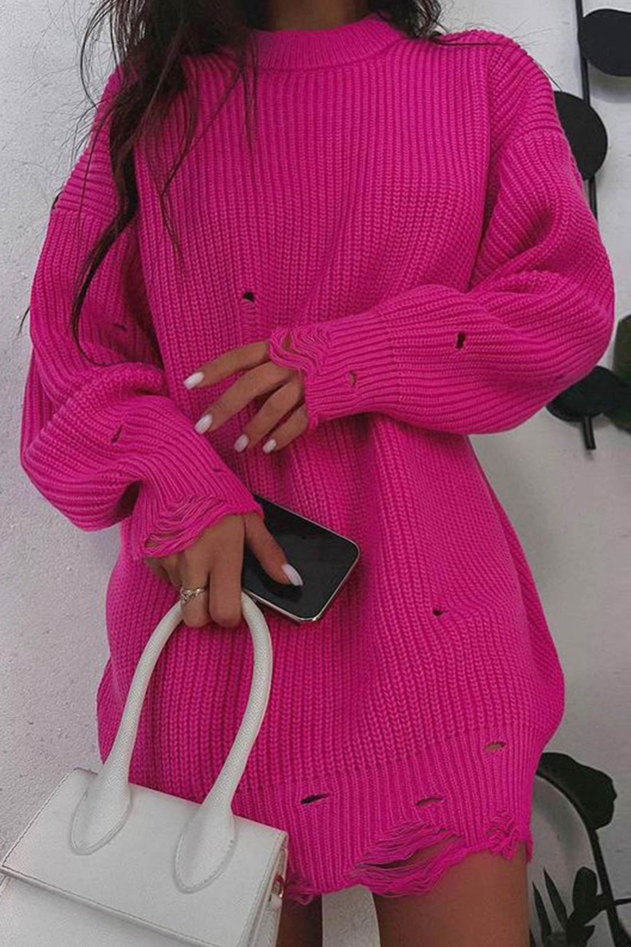 Textured V-Neck Sweater