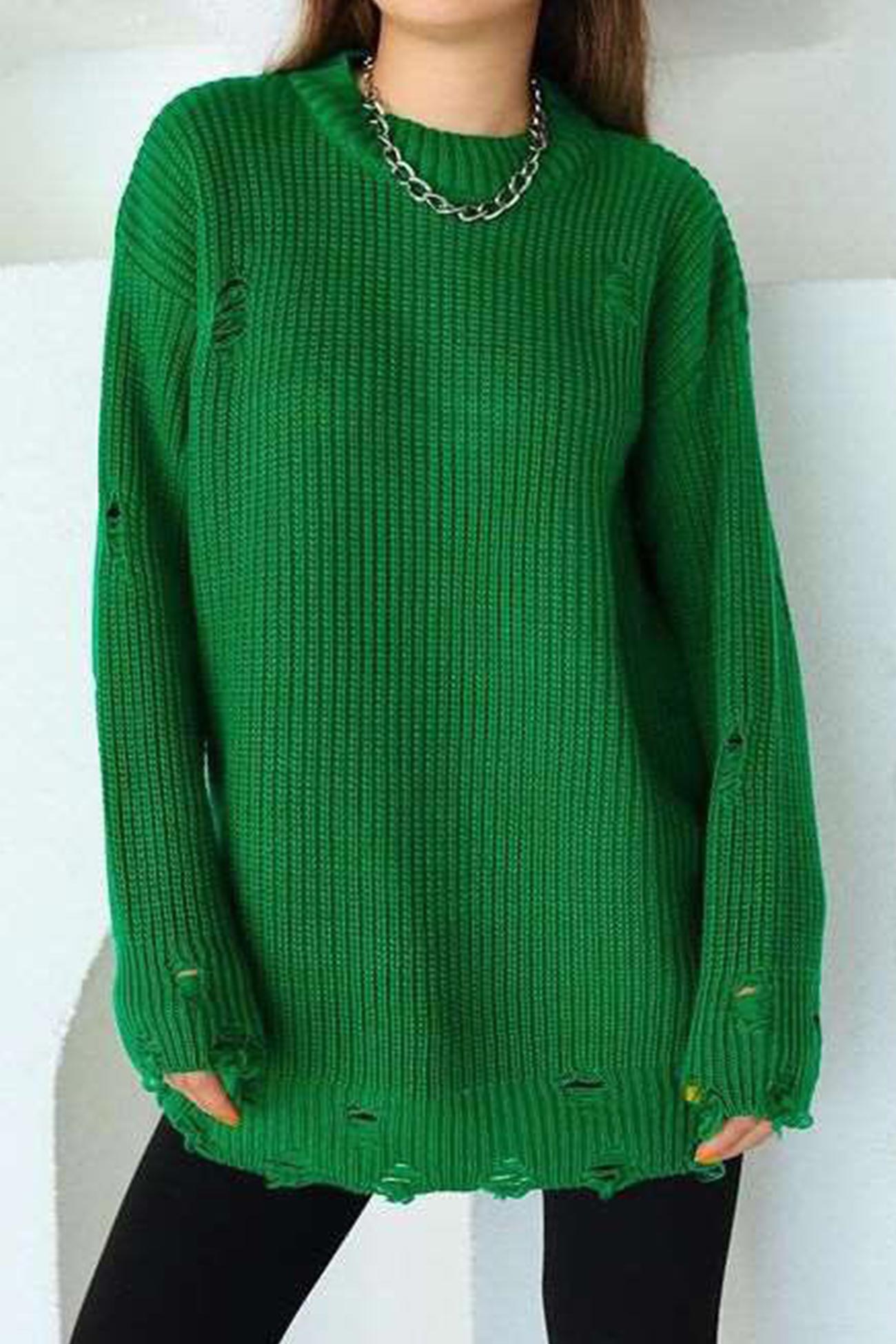 Textured V-Neck Sweater