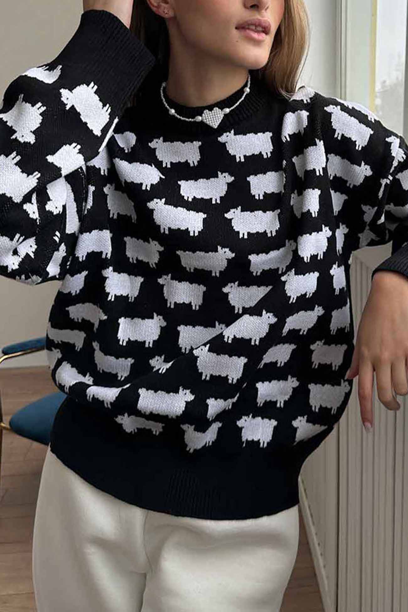 Relaxed Buttoned Sweater