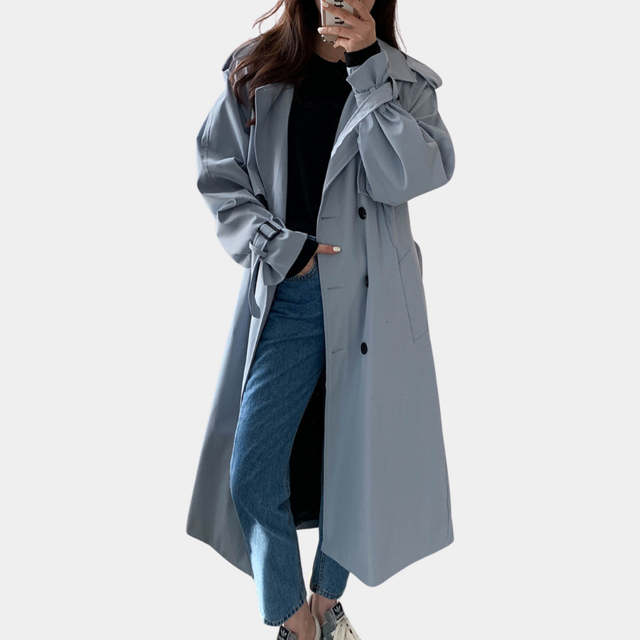 Layered Hooded Coat