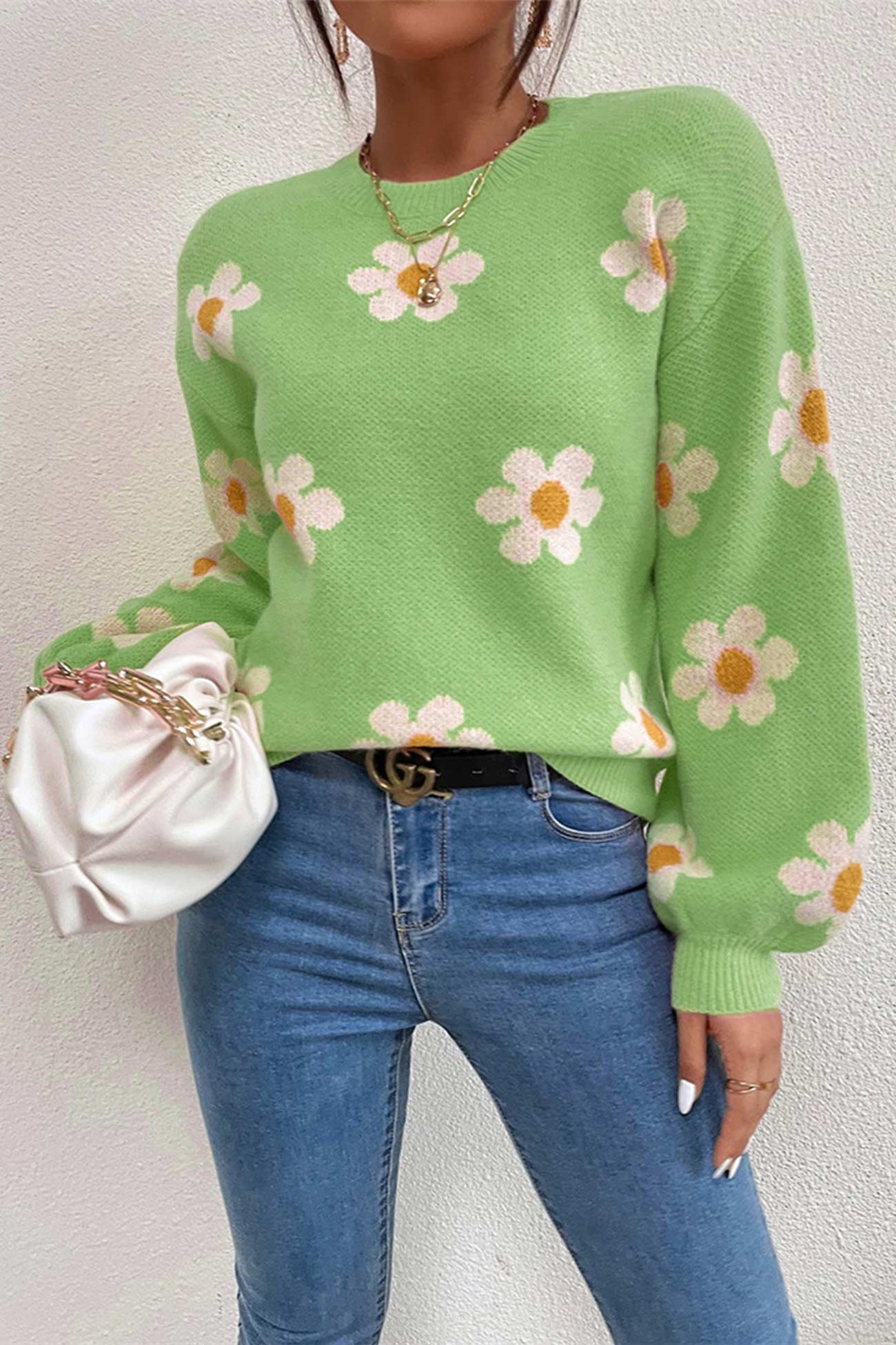 Textured Buttoned Sweater