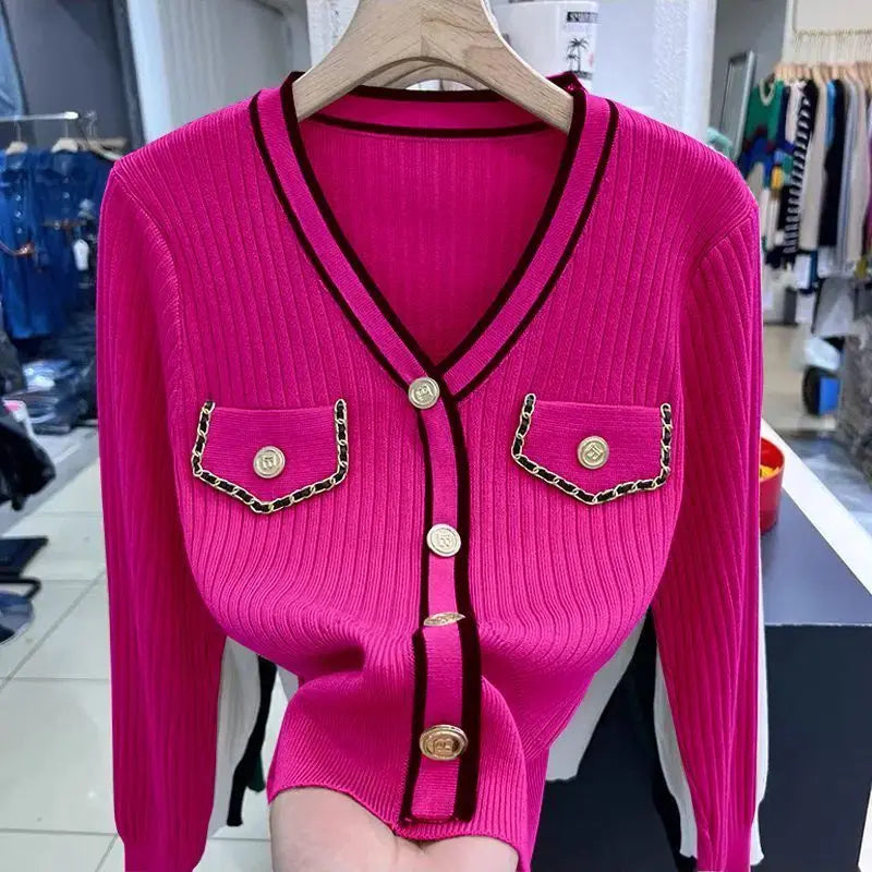Textured V-Neck Sweater