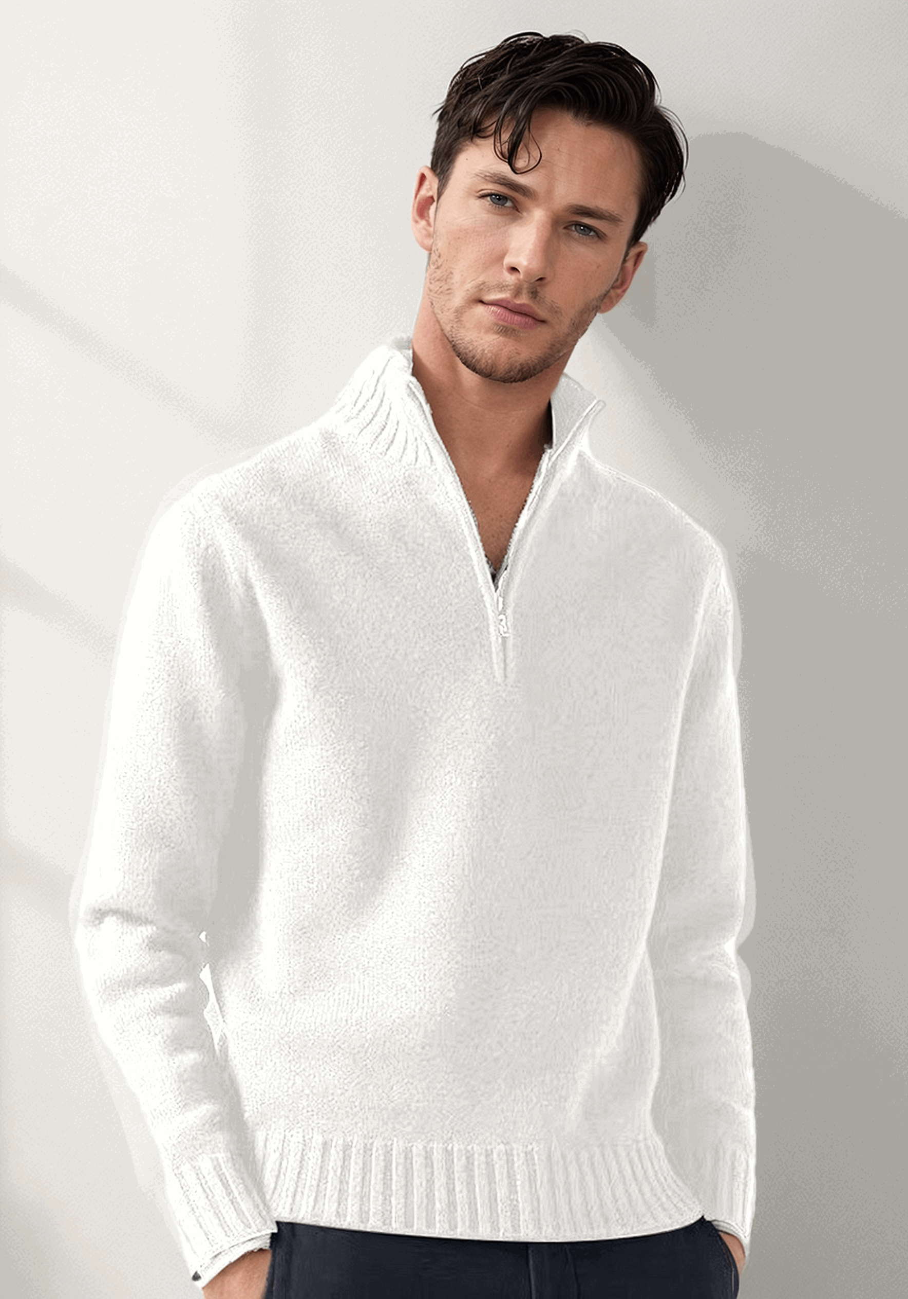 Textured V-Neck Sweater