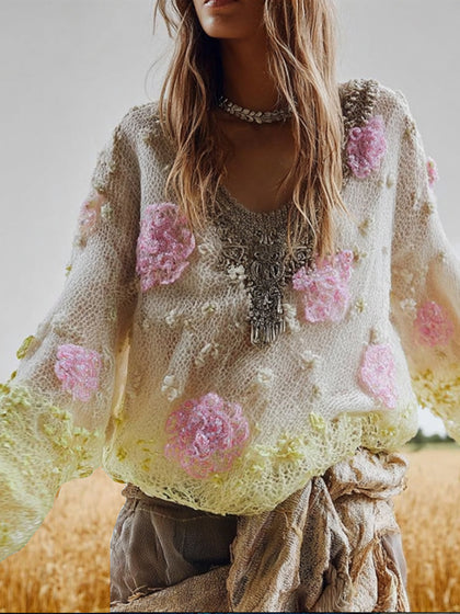 Textured Striped Sweater