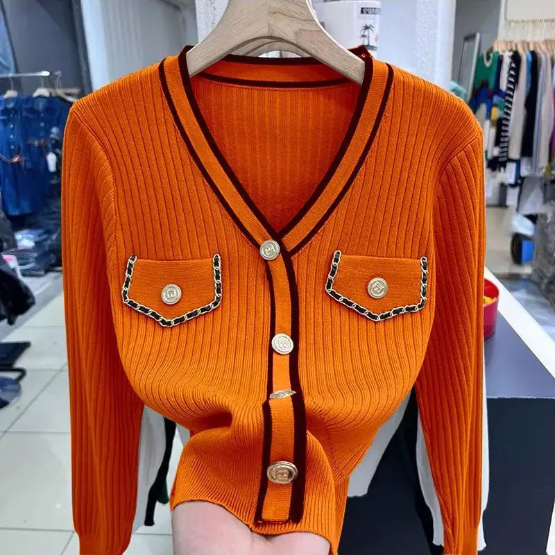 Textured V-Neck Sweater