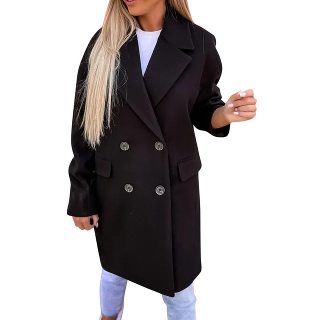 Layered Hooded Coat