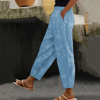 Stretch Textured Pants