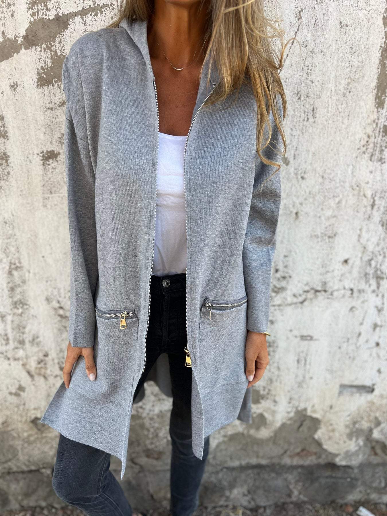 Layered Buttoned Coat