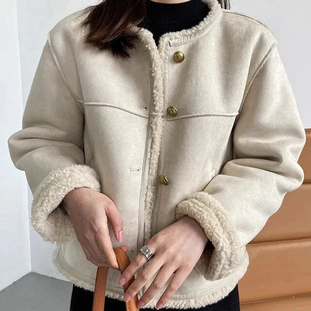 Warm Double-Breasted Coat