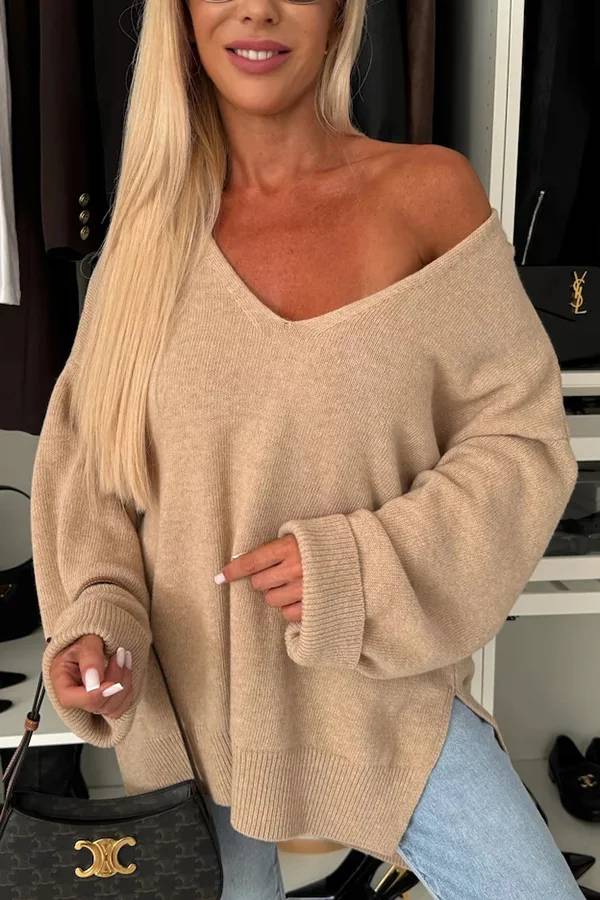 Textured Buttoned Sweater