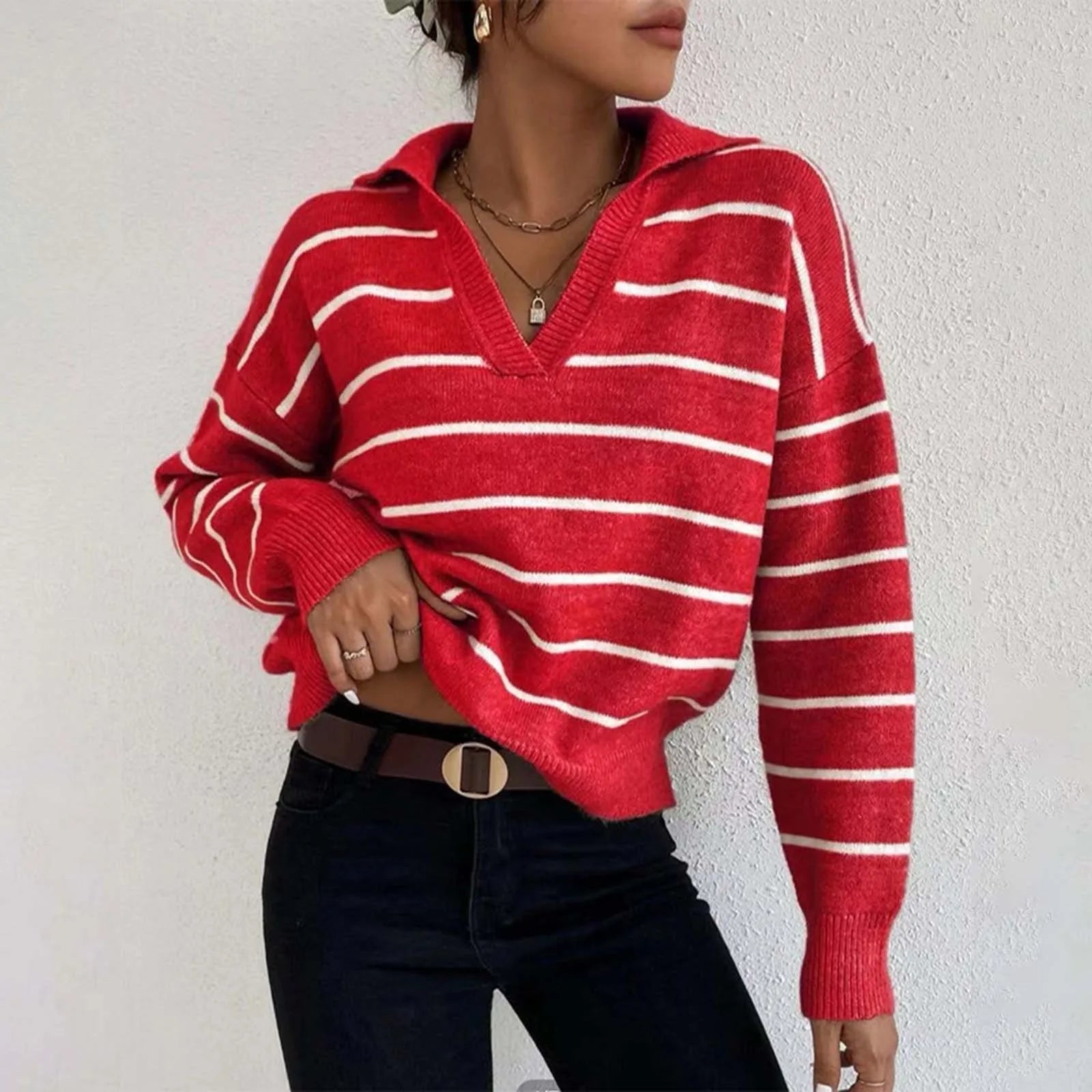 Casual Ribbed Sweater