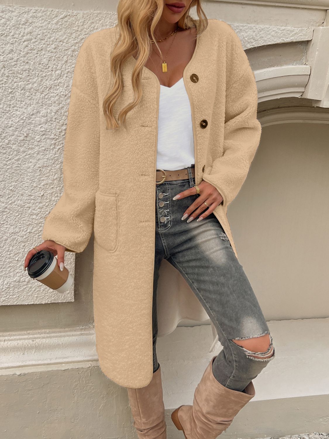 Elegant Hooded Coat