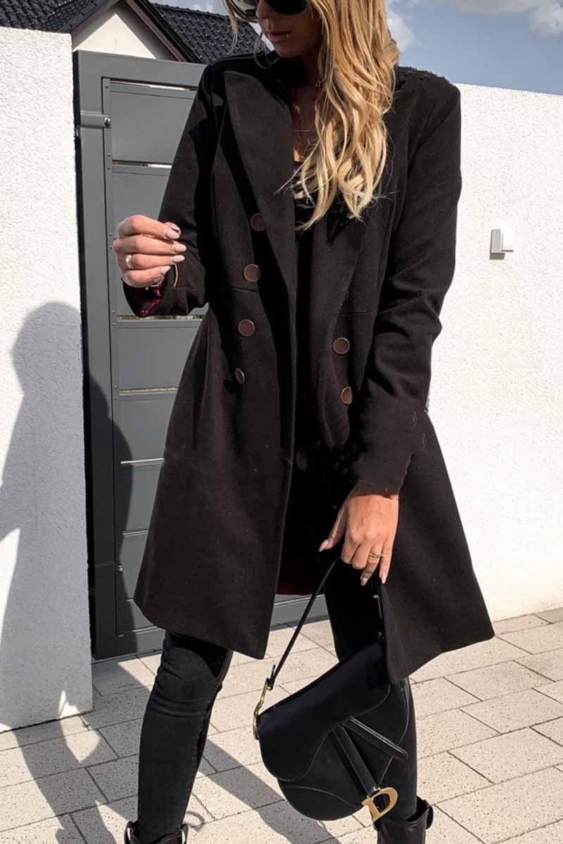 Elegant Double-Breasted Coat