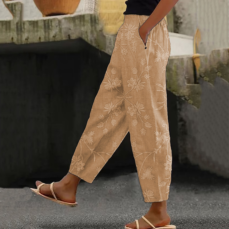 Stretch Textured Pants