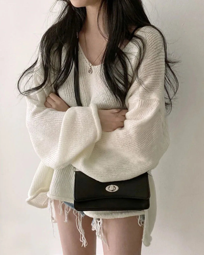 Relaxed Buttoned Sweater