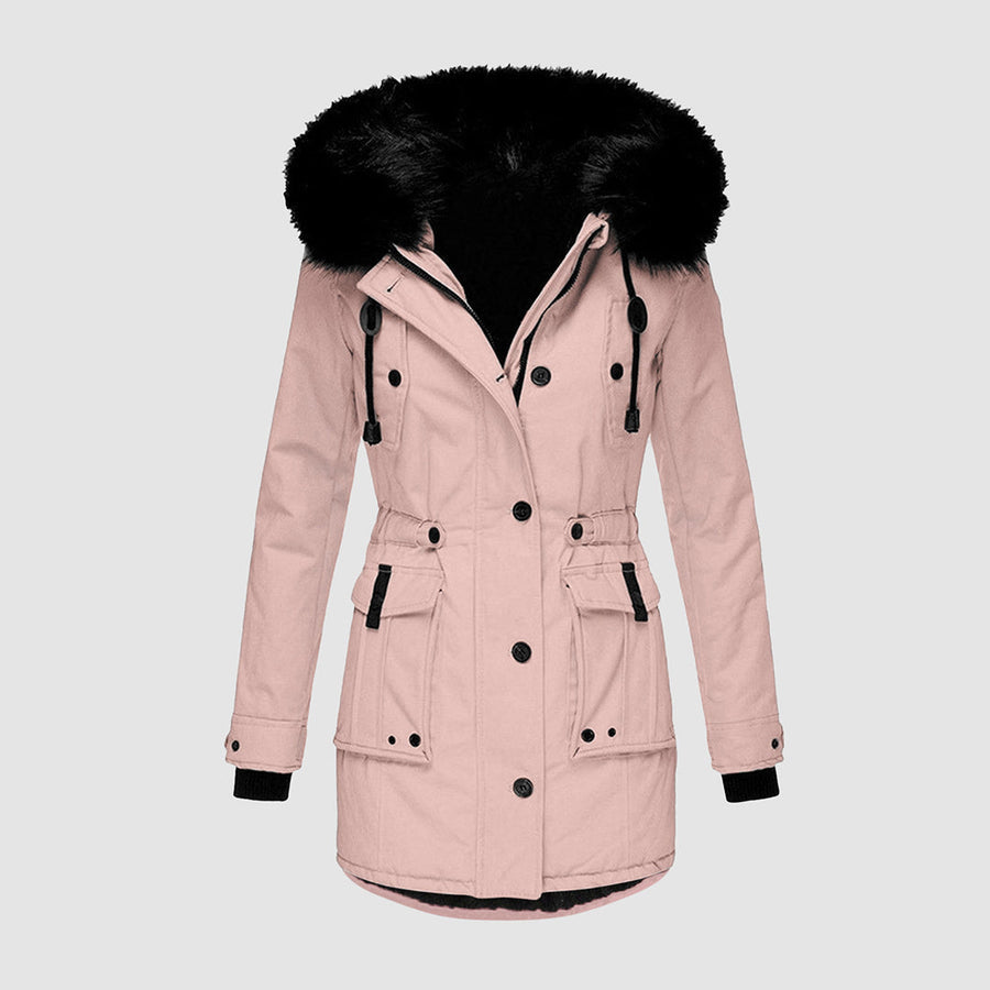 Layered Hooded Coat